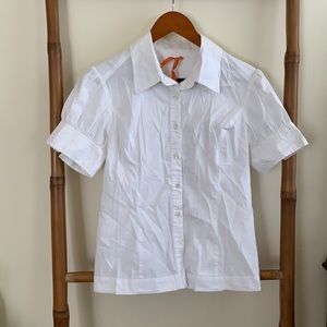 BCBGeneration Puff Sleeve Button-up